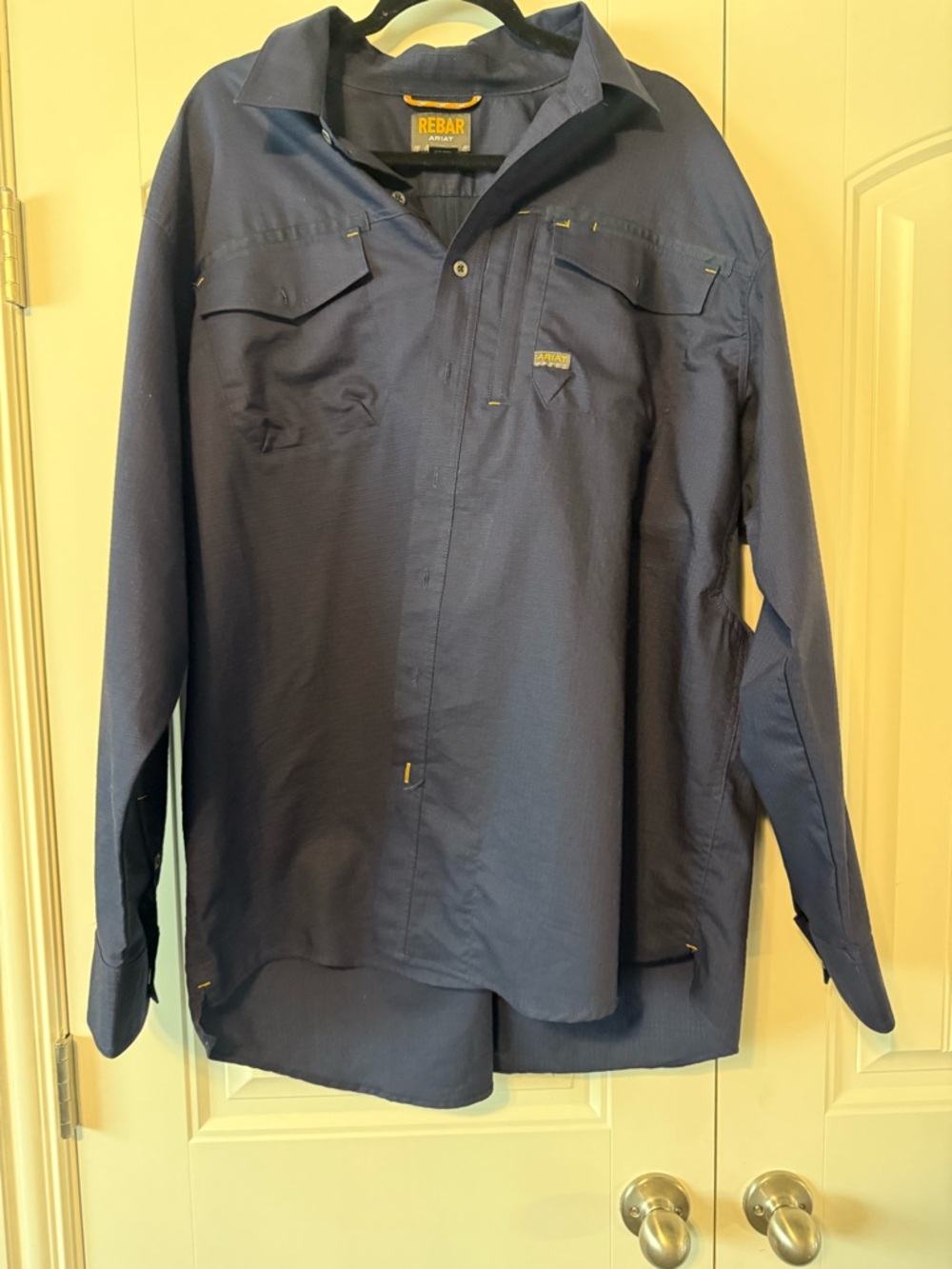 Reba Navy Lightweight Work Shirt Jacket